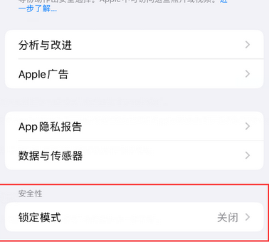 德宏苹果15服务网点分享iPhone15中的“锁定模式”有什么作用