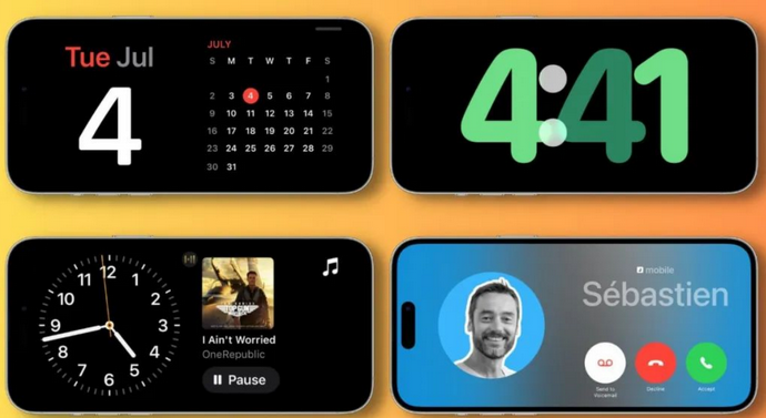 德宏苹果手机维修分享iOS17横屏充电待机显示有什么好处 